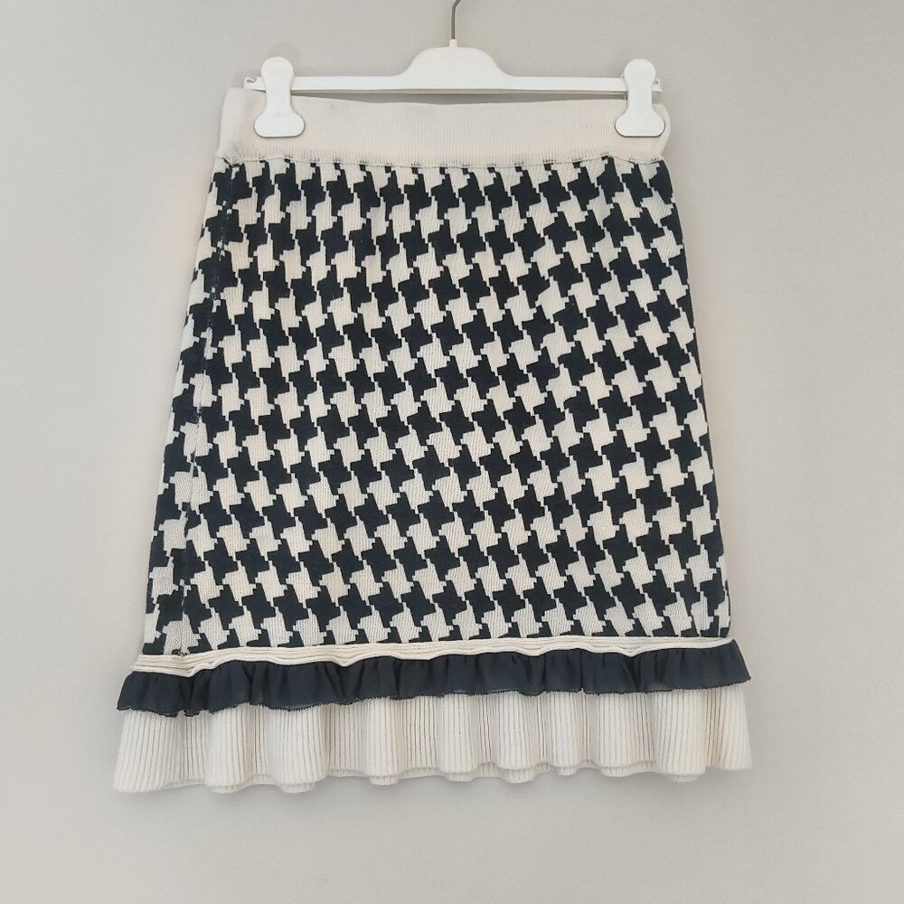 Bryan  Women's Navy and White Skirt  100% Cotton Size M